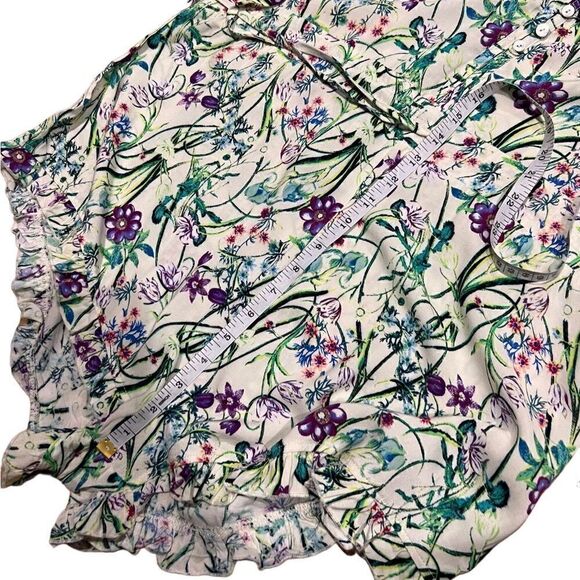 California gypsy floral shorts romper size large - Picture 12 of 15